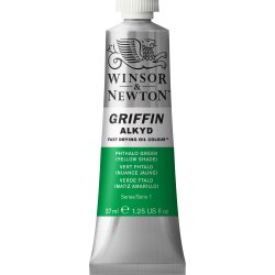 Winsor & Newton Griffin Alkyd Oil Colour Paint 37ml - Phthalo Green (Yellow Shade)
