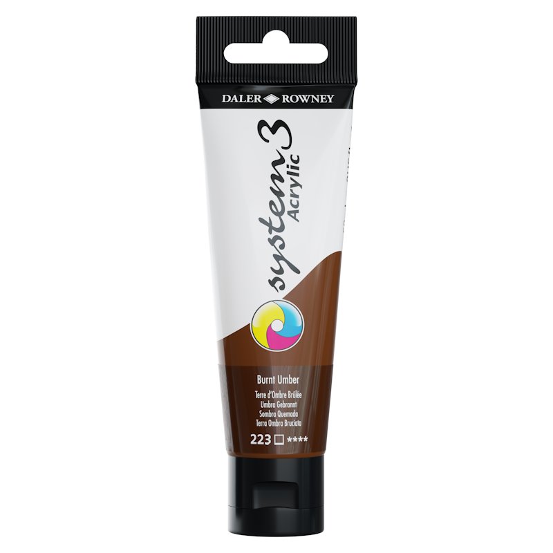 Daler Rowney System 3 Acrylic 59ml - Burnt Umber Daler Rowney System 3 Acrylic 59ml - Burnt Umber
