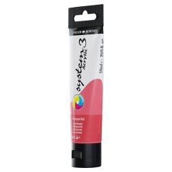 Daler Rowney System 3 Acrylic 59ml - Fluorescent Red