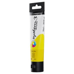 Daler Rowney System 3 Acrylic 59ml - Lemon Yellow