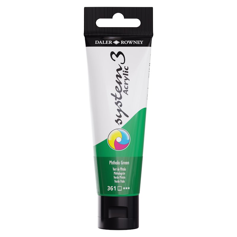 Daler Rowney System 3 Acrylic 59ml - Phthalo Green Daler Rowney System 3 Acrylic 59ml - Phthalo Green