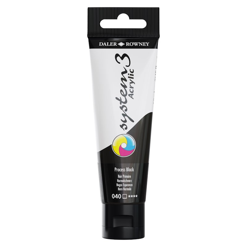 Daler Rowney System 3 Acrylic 59ml - Process Black Daler Rowney System 3 Acrylic 59ml - Process Black