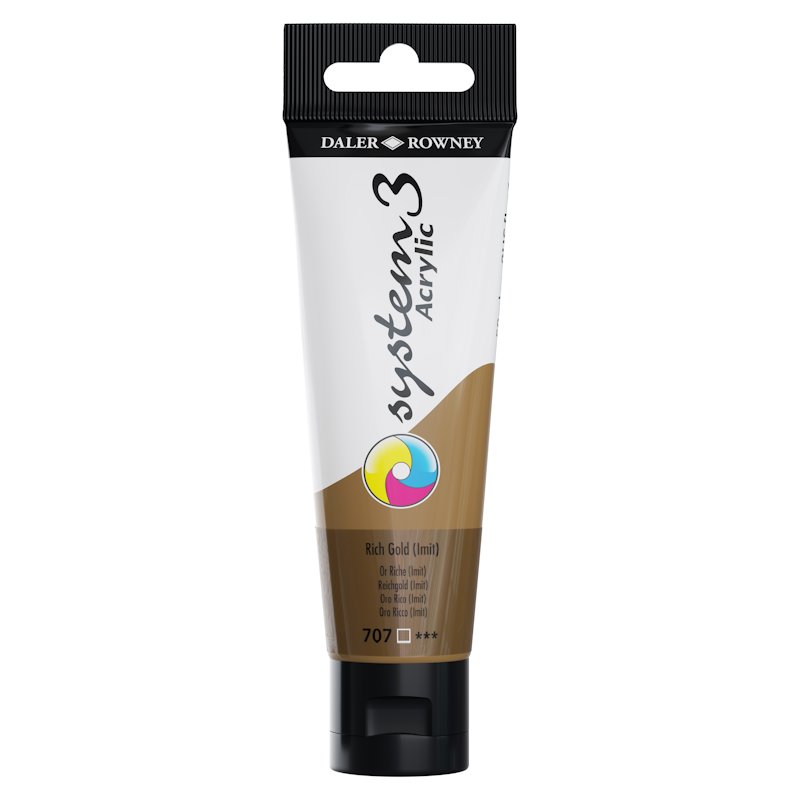 Daler Rowney System 3 Acrylic 59ml - Rich Gold Imit Daler Rowney System 3 Acrylic 59ml - Rich Gold Imit