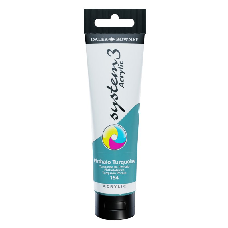 Daler Rowney System 3 Acrylic 150ml - Phthalo Turquiose Daler Rowney System 3 Acrylic 150ml - Phthalo Turquiose