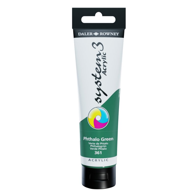 Daler Rowney System 3 Acrylic 150ml - Phthalo Green Daler Rowney System 3 Acrylic 150ml - Phthalo Green