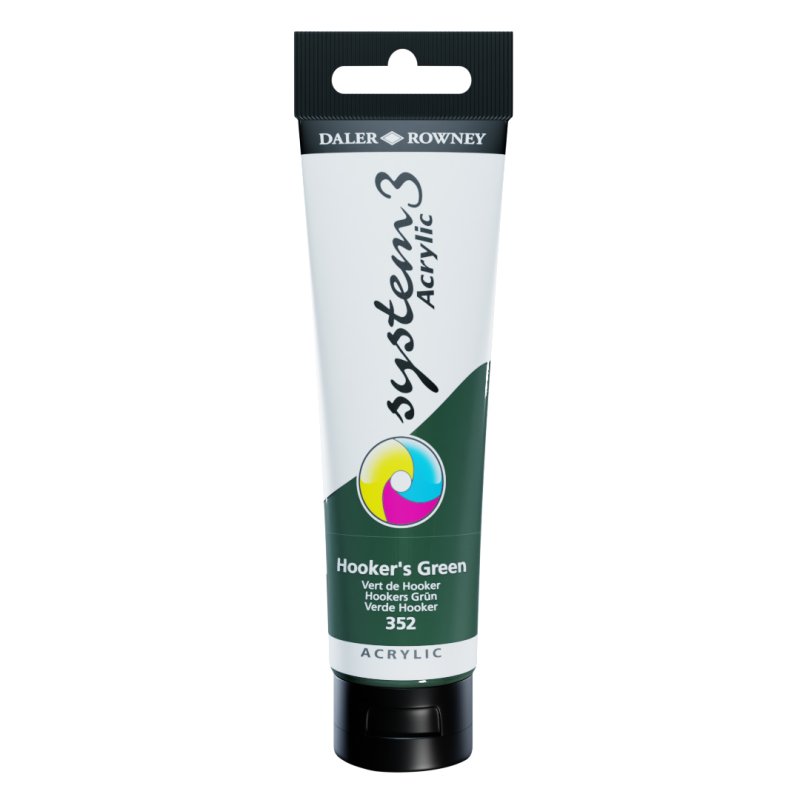 Daler Rowney System 3 Acrylic 150ml - Hooker's Green Daler Rowney System 3 Acrylic 150ml - Hooker's Green