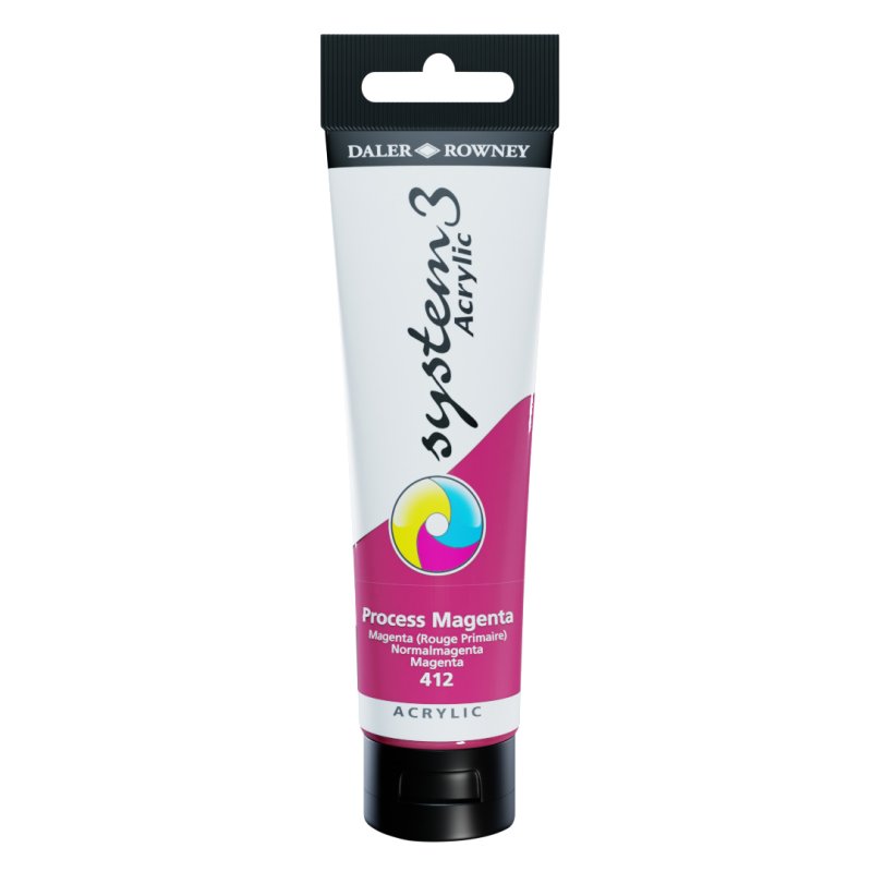 Daler Rowney System 3 Acrylic 150ml - Process Magenta Daler Rowney System 3 Acrylic 150ml - Process Magenta