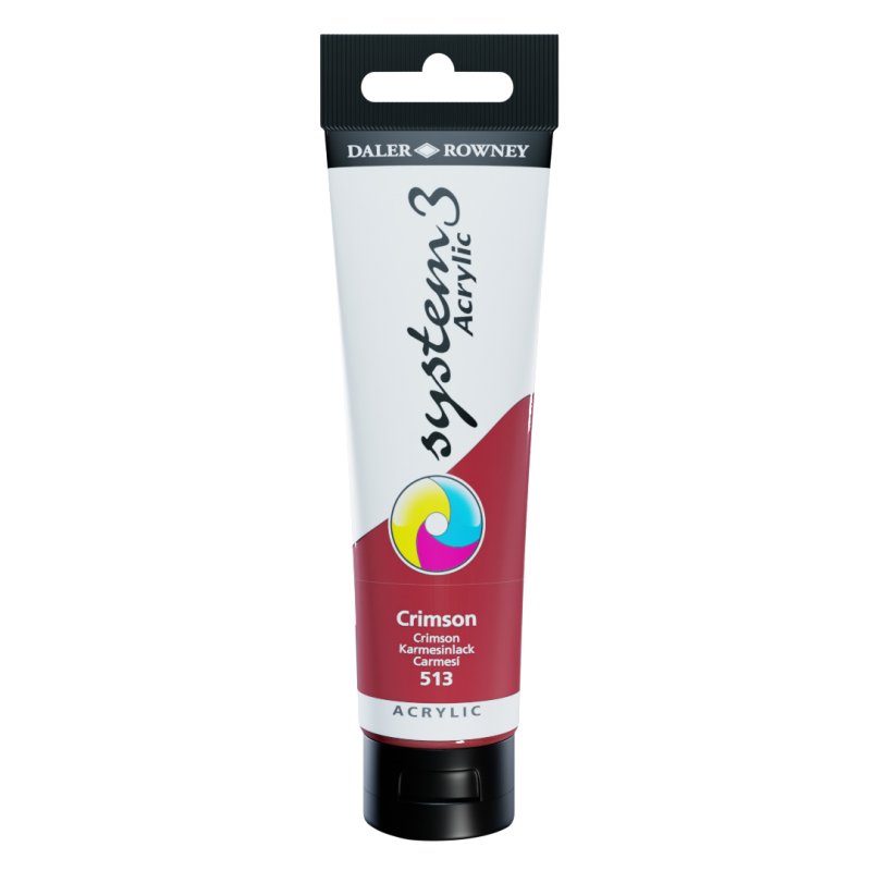 Daler Rowney System 3 Acrylic 150ml - Crimson Daler Rowney System 3 Acrylic 150ml - Crimson