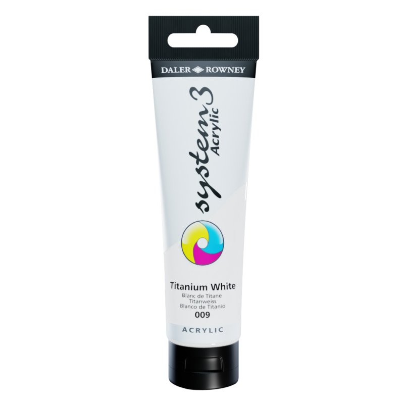 Daler Rowney System 3 Acrylic 150ml - Titanium White Daler Rowney System 3 Acrylic 150ml - Titanium White