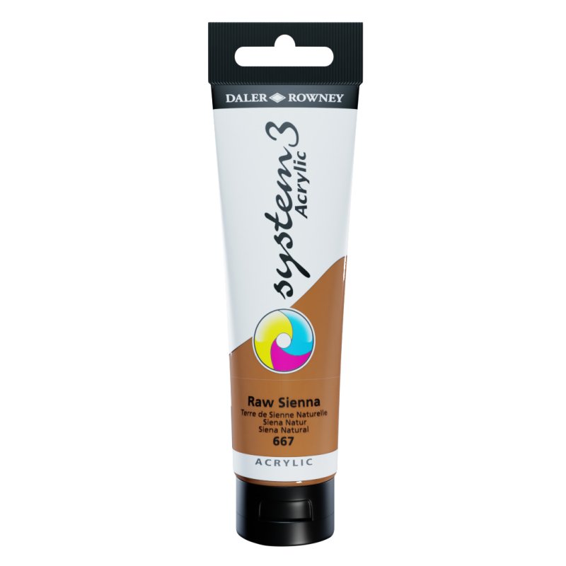 Daler Rowney System 3 Acrylic 150ml - Raw Sienna Daler Rowney System 3 Acrylic 150ml - Raw Sienna