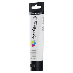 Daler Rowney System 3 Acrylic 59ml - Zinc Mixing White