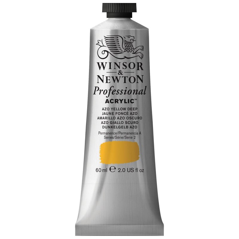 Winsor & Newton Artists Acrylic Colour 60ml - Azo Yellow Deep