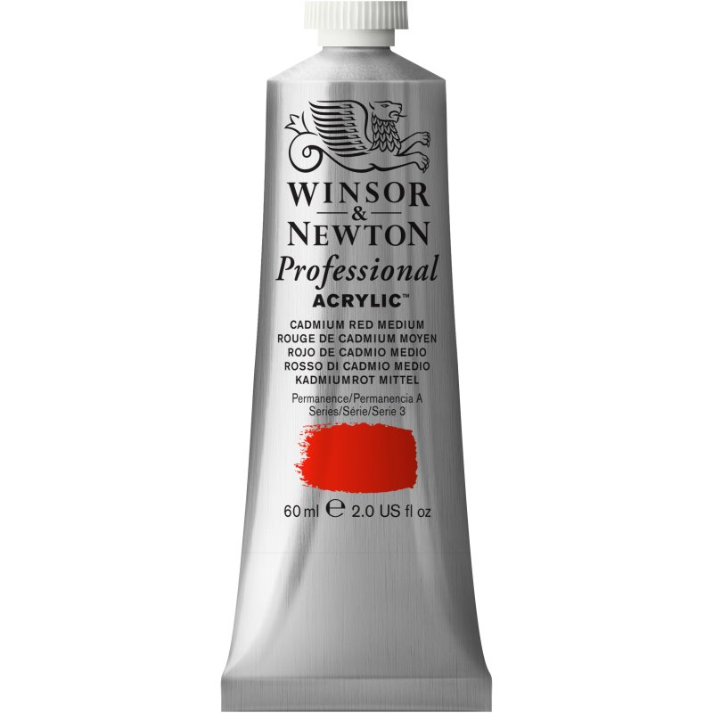 Winsor & Newton Artists Acrylic Colour 60ml - Cadmium Red Medium