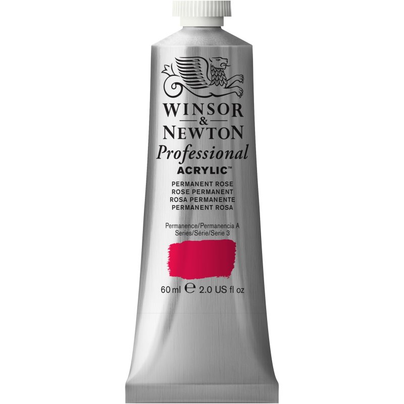 Winsor & Newton Artists Acrylic Colour 60ml - Permanent Rose