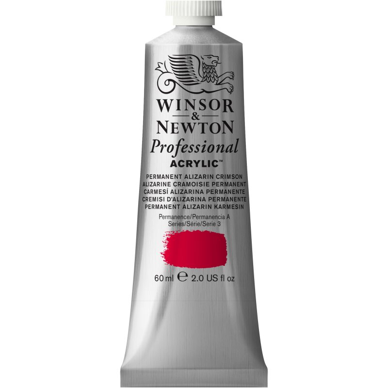 Winsor & Newton Artists Acrylic Colour 60ml - Permanent Alizarin Crimson