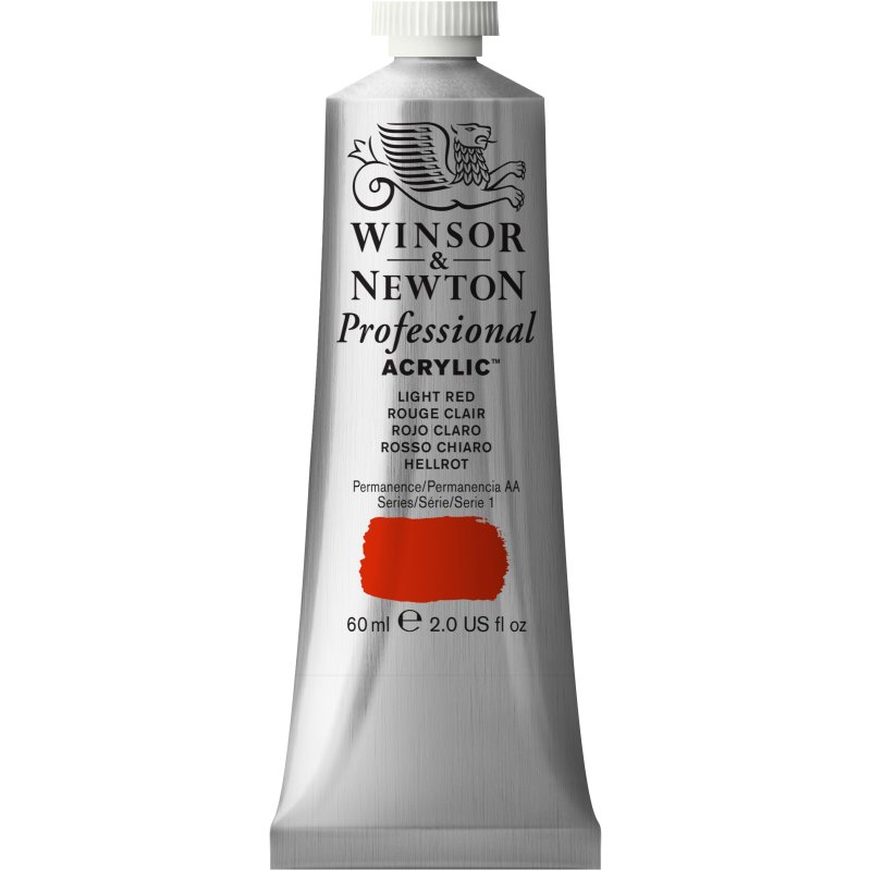 Winsor & Newton Artists Acrylic Colour 60ml - Light Red