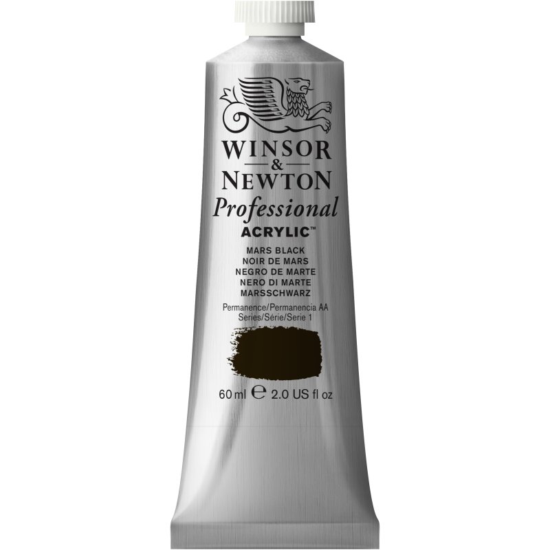 Winsor & Newton Artists Acrylic Colour 60ml - Mars Black Winsor & Newton Artists Acrylic Colour 60ml - Mars Black