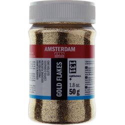 Amsterdam Acrylic Glitter Flakes 50g - Gold