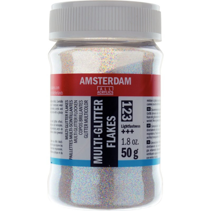 Amsterdam Acrylic Glitter Flakes 50g - Multi-coloured