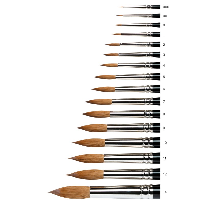 Winsor & Newton Series 7 Sable Round Short Handle Brushes