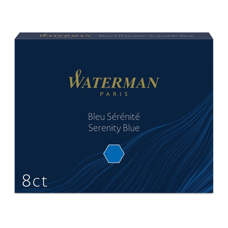 Waterman Large Size Standard Ink Cartridge - Blue