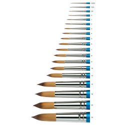 Cotman Series 111 Short Handle Round Brushes - size chart