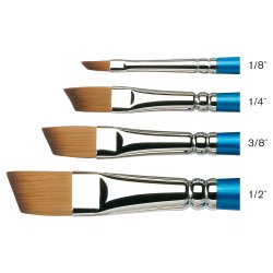 Cotman Series 667 Angled Flat Short Handle Brushes -size chart