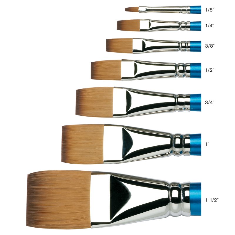 Cotman Series 666 Long Handle One Stroke Brushes - size chart