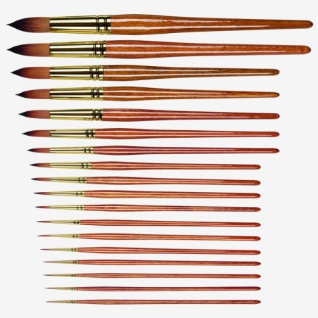 Pro Arte Prolene Plus Series 007 Short Handle Round Paint Brushes - Size