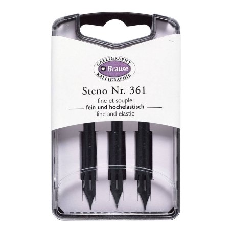 Box Set of 3 Brause No.361 Steno Dip Pen Nibs