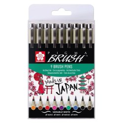 Sakura Pigma Brush Set 9