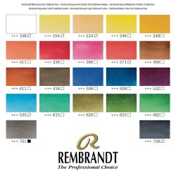 Rembrandt Professional Watercolour Paint, Wood Box Traditional Set, 22 Half Pans