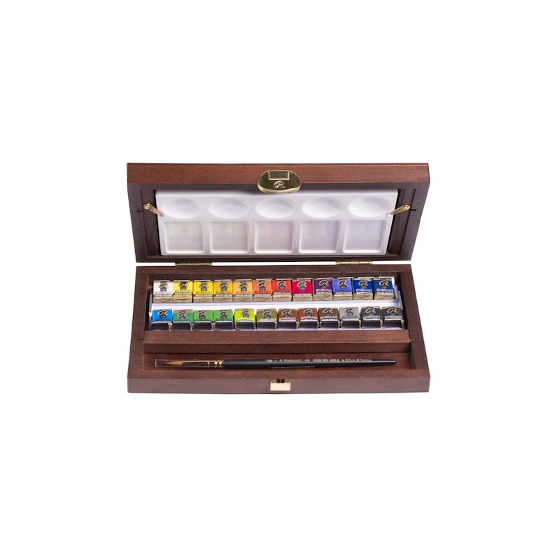 Rembrandt Professional Watercolour Paint, Wood Box Traditional Set, 22