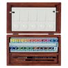 The National Gallery Water Colour Wooden Box Set with 24 Colours in Half Pans + 3 Accessories
