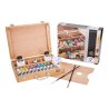 Van Gogh Oil Colour Wooden Box Set Basic with 10 Colours in 40ml Tube + Accessories