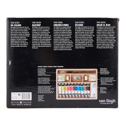 Van Gogh Oil Colour Wooden Box Set Basic with 10 Colours in 40ml Tube + Accessories