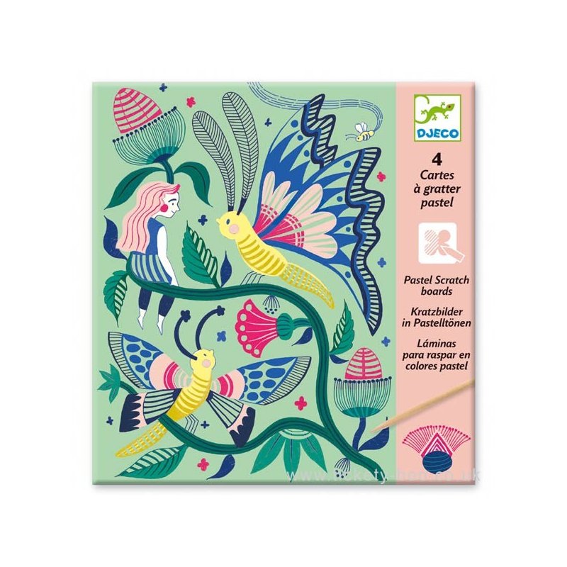 Djeco Scratch Cards - Fantasy Garden