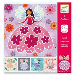 Djeco Fairies Stencils Craft Kit