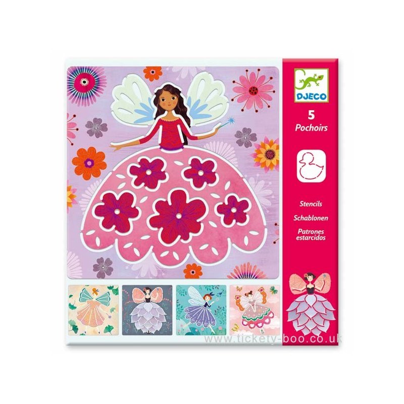 Djeco Fairies Stencils Craft Kit