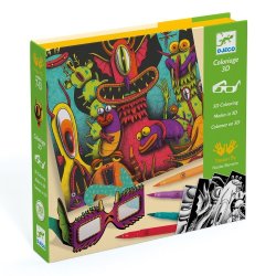 Djeco 3D Colouring - Funny Monsters