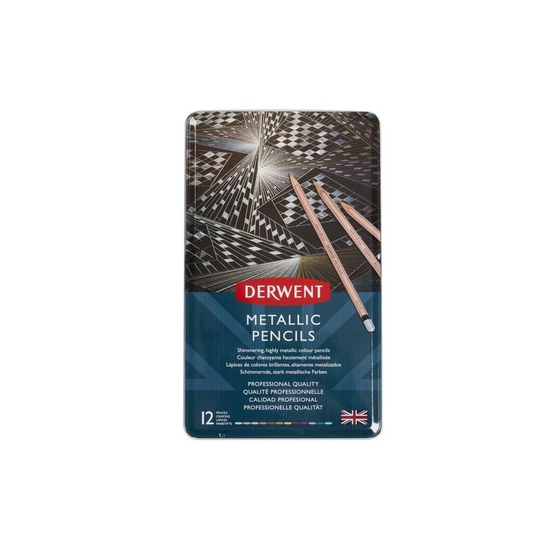 Derwent Metallic Pencil (12) Tin