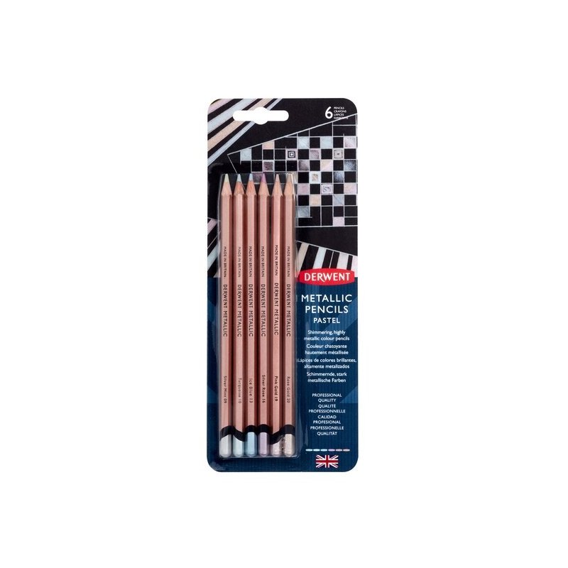 Derwent Metallic Pencil Pastel (6) Blister