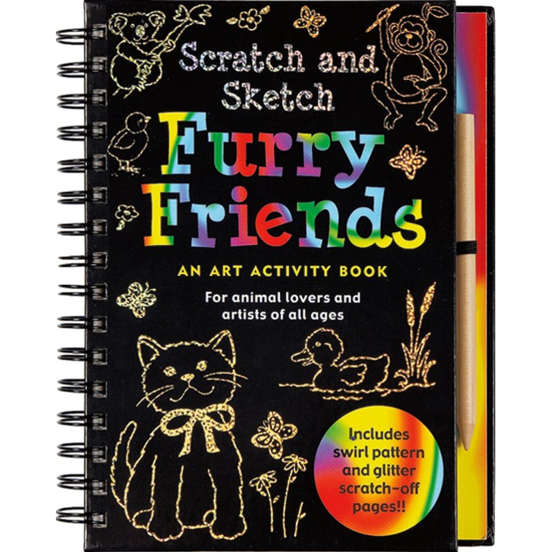 Furry Friends Scratch & Sketch Art Book