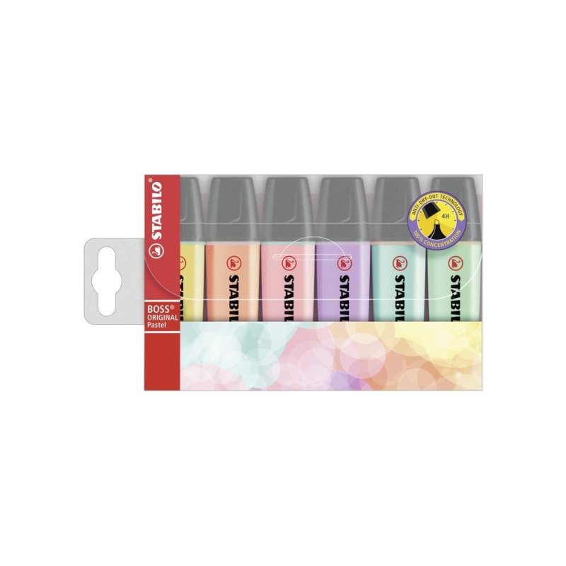 STABILO BOSS Original Pastel Highlighter Marker Pens – Full Set of 6 +  Lilac Haze