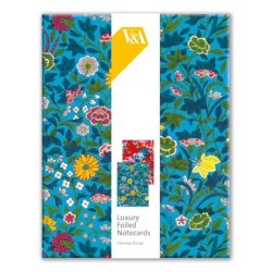 V & A Luxury Foiled Notecards - Chinese florals