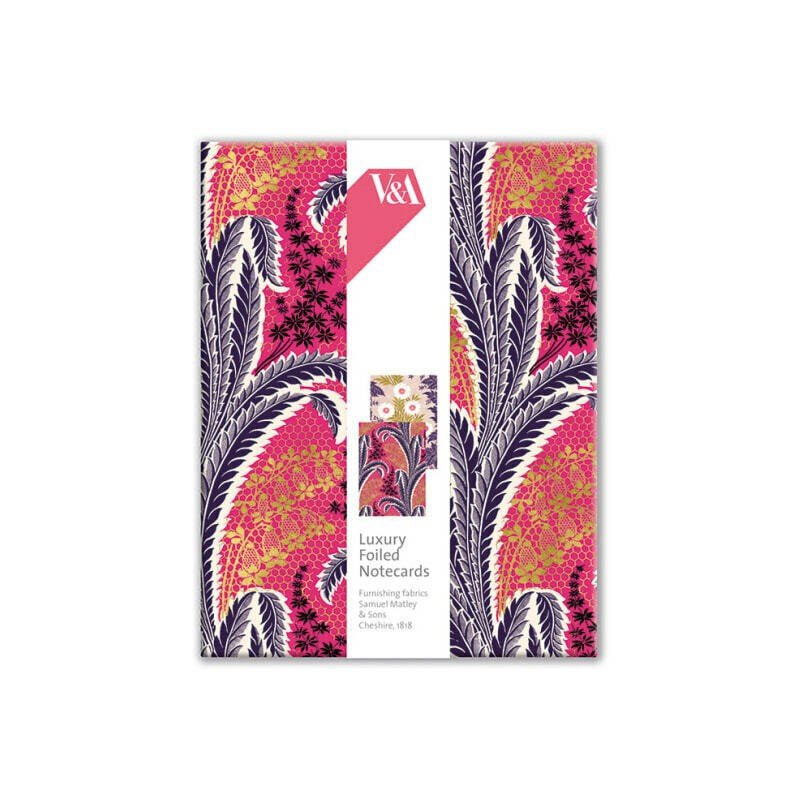 V & A Luxury Foiled Notecards - Furnishing fabrics