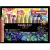 STABILO Woody 3 in 1 Arty Pencils Pack of 10 + Sharpener