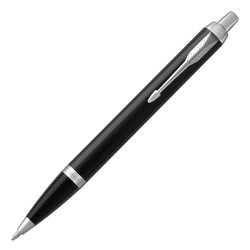 Parker Im Black Chrome Trim Ballpoint & Fountain Pen Set