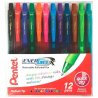 Pentel EnerGel x BL107 RT Gel Ink Rollerball Pens - Assorted 12 Pack