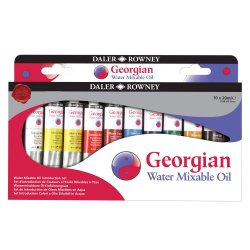 Daler Rowney Georgian Water Mixable Oil Introduction Set - 10 x 20ml